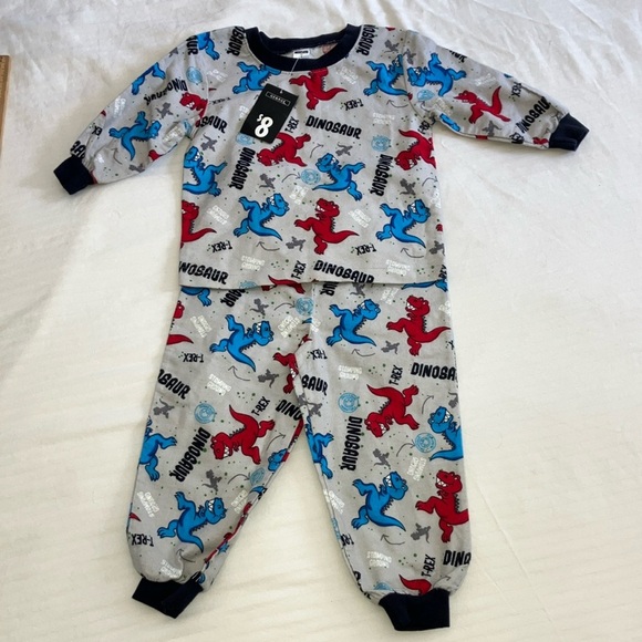 George NWT flannel cotton dinosaur pyjamas toddler size 2 years old - Picture 1 of 8